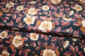 Liberty silke crepe de chine \'Embroidered Botanical\'