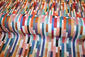 Liberty bomuldsstof med farveblokke \'Maksimus\'