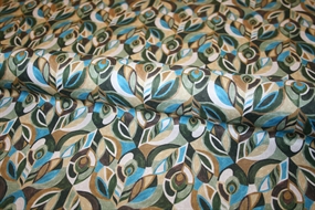 Liberty bomuldsstof med påfuglefjer 'Jewelled Peacock'