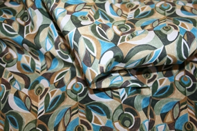 Liberty bomuldsstof med påfuglefjer \'Jewelled Peacock\'