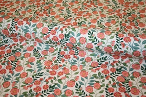 Liberty stof bomuldspoplin med små blomster \'Vigers\' Vine\'