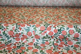 Liberty stof bomuldspoplin med små blomster \'Vigers\' Vine\'