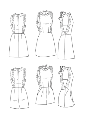 Symønster til kjole og buksedragt