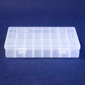 Transparent opbevaringsboks