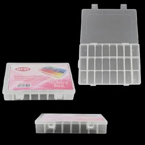 Transparent opbevaringsboks