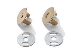 Guldfarvet magnet lås til tasker