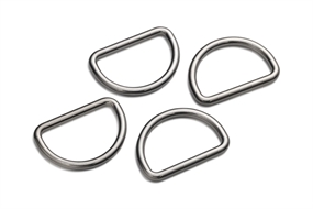 D-ring 25 mm. sort metal