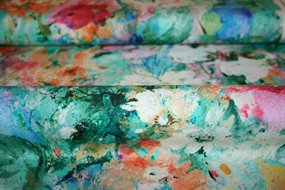 Blomstret bomuldsstof til patchwork og beklædning 'Floral Garden'