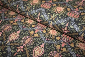 William Morris stof \'Granada Charcoal\'