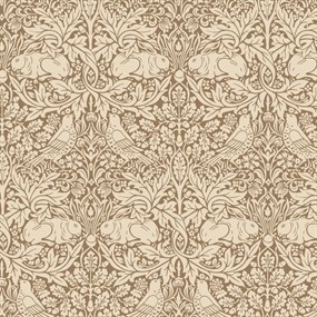 William Morris bomulds stof \'Brer Rabbit Gold\'