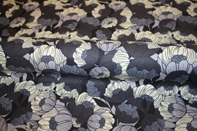 Bomuld med blomster i lilla nuancer 'Wild Flora'