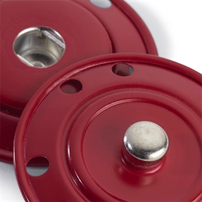 Mørkerød tryklås 35 mm.