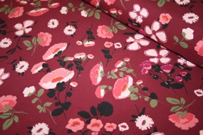 Blomstret vævet viskose 'Andrea'