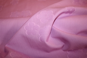 Rosa blomstret fil coupé i 100% bomuld