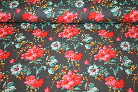 Egyptisk bomuld med blomster