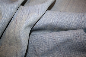 Sildebensvævet blå uld