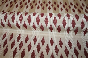 Silke crepe de chine med geometrisk print