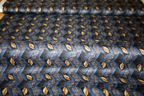 Strukturvævet silke med print