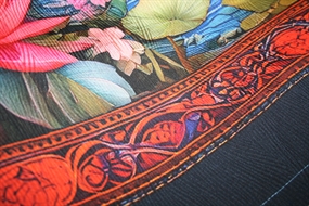 Tørklæde-silke med traner