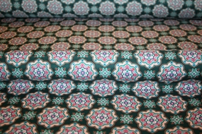 Silke -og viskoseblanding med ornamenter