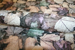 Silke -og viskoseblanding med blade