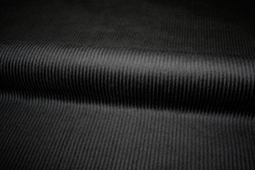 Sort bomulds fløjl med elastan