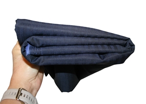 Stofrest 1,5 m. blå uld