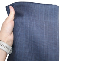 Stofrest 1,4 m. ternet blå uld