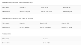 Style Arc symønster stofforbrug til skjorte og skjortekjole \'Blaire\'