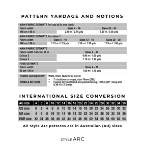 StyleARC symønster til frakke \'Hendrix\'