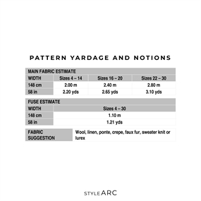 StyleARC jakke symønster \'Loren\'