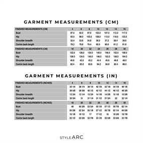 StyleArc symønster til lang vest \'Andrea\'