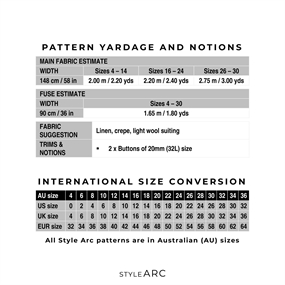 StyleArc symønster til lang vest \'Andrea\'