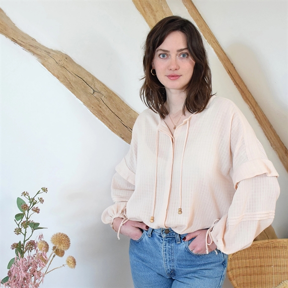 Symønster til boheme-inspireret bluse \'Blondinette\'