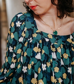 Symønster til bluse med firkantet halsudskæring \'Crickette\'