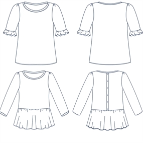 Symønster til bluse \'Frimas\'