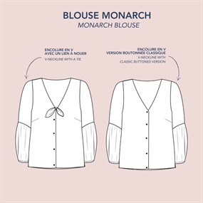 Bluse symønster \'Monarch\'