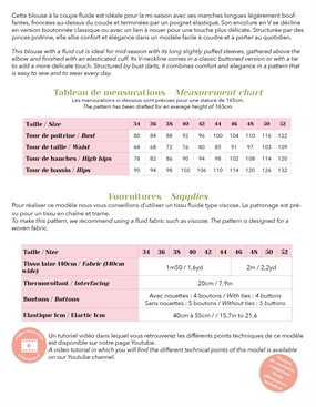 Bluse symønster \'Monarch\'