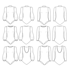 Symønster til bodystocking \'Sora\'