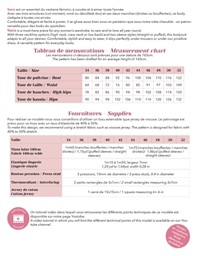 Symønster til bodystocking \'Sora\'