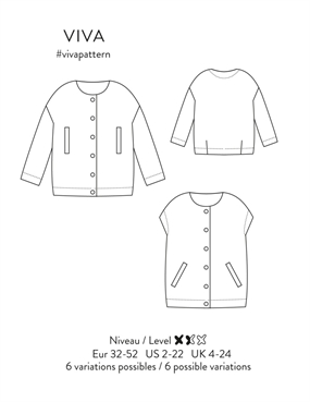 Symønster til jakke og vest 'Viva' fra Atelier Scämmit