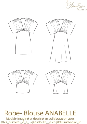 Symønster til kjole og bluse \'Anabelle\'