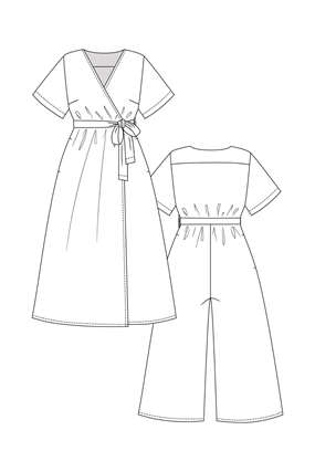 Kjole og buksedragt symønster \'Hali\' fra Named Clothing