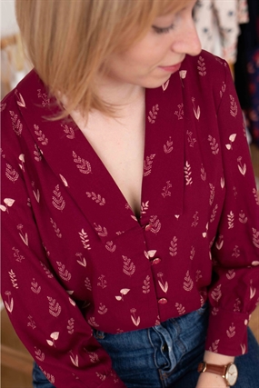 Lise Tailor symønster skjortebluse \'Herbier\'