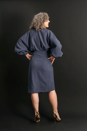 Snitmønster til slå-om kjole \'Copenhagen\' fra Liesl + Co.