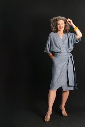 Snitmønster til slå-om kjole \'Copenhagen\' fra Liesl + Co.