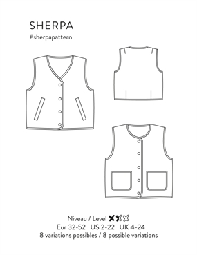 Symønster til vest \'Sherpa\'