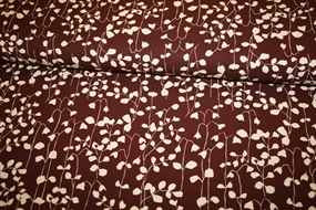 Twillvævet viskose stof I sand og brun