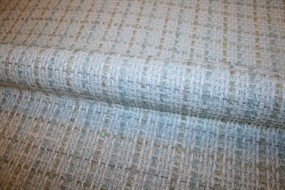 Lyseblå uld bouclé