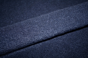 Mørkeblå uld bouclé fra Italien